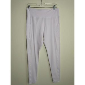 Satina Plus size White athletic leggings One Size